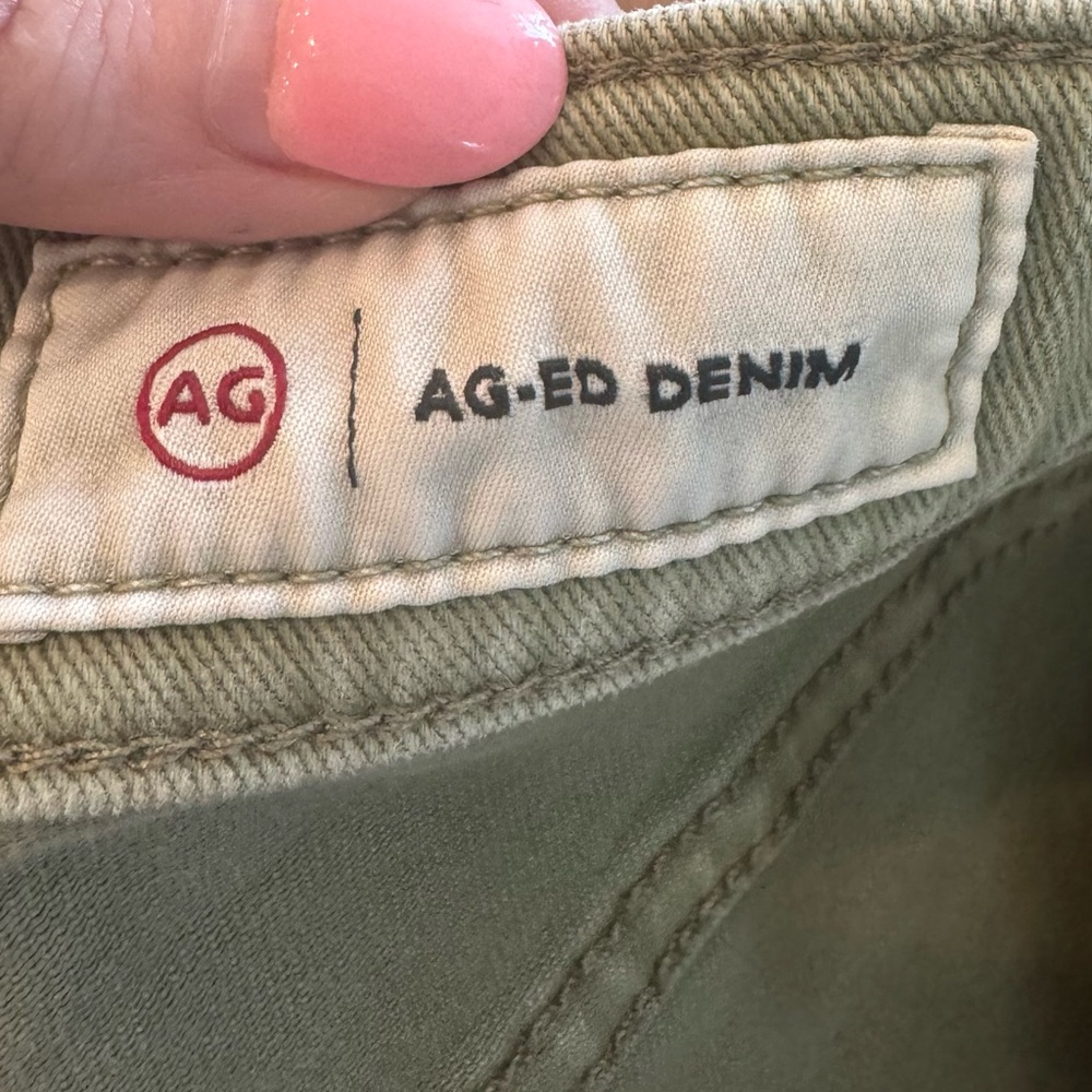 NWOT Ag Adriano Goldschmied Green Straight Leg Jeans 04-0139 - Picture 8 of 9